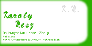 karoly mesz business card